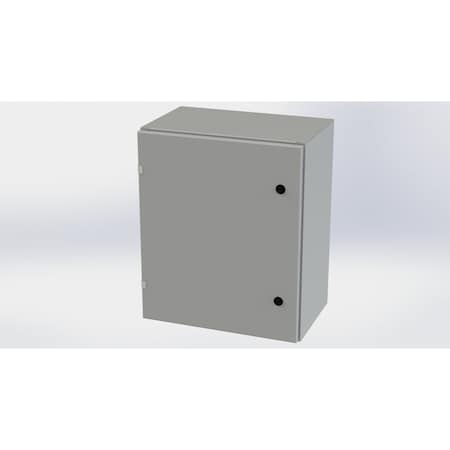 Saginaw Control & Engineering 1/4 Turn Latch Electrical Enclosures, 24 in H, 12 in D, 20 in W, NEMA 3R, 4, 12, 13, Carbon Steel SCE-24EL2012LP